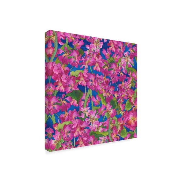 Carissa Luminess 'Dance Of Love Pink Flowers Repeat' Canvas Art,35x35